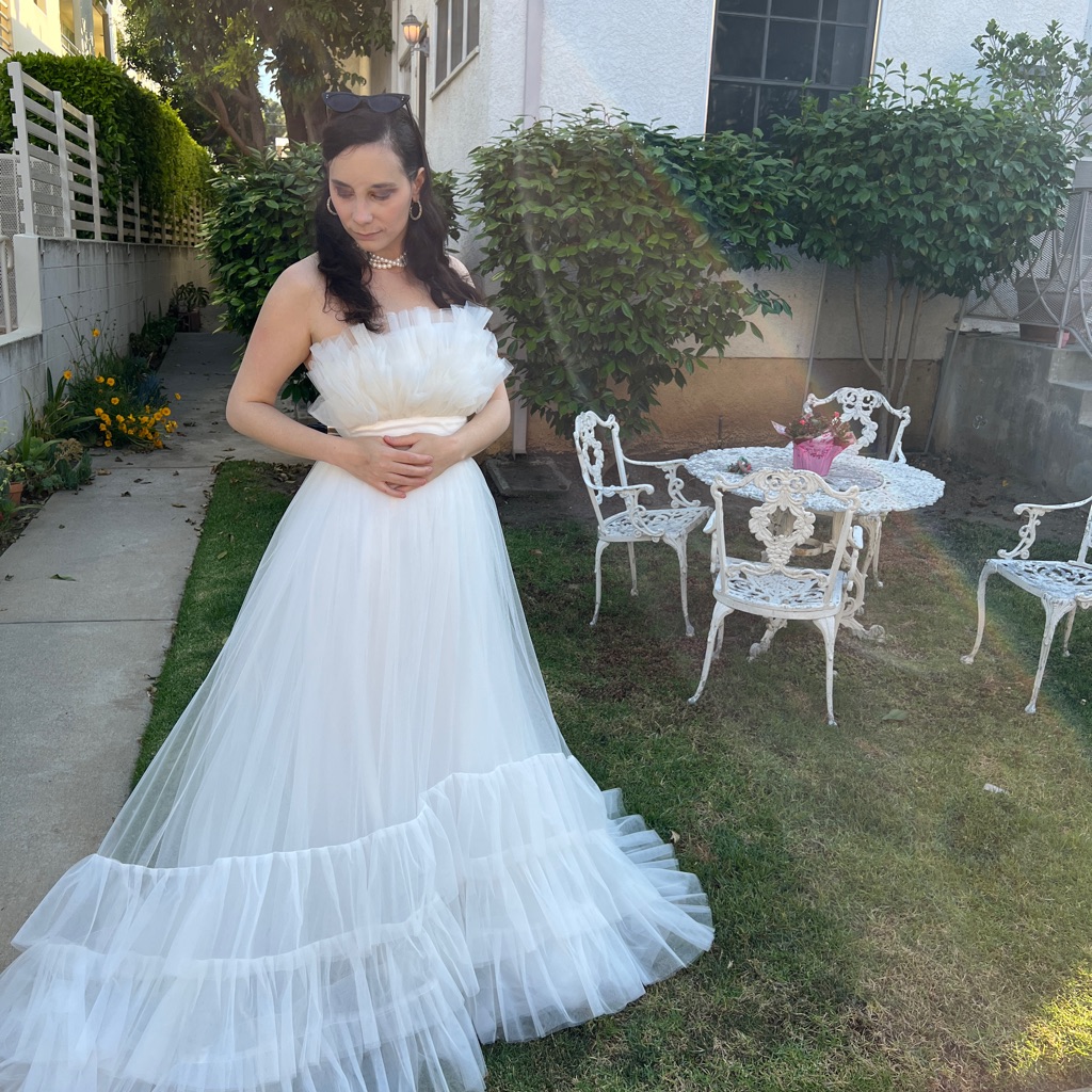 1950’s Inspired Strapless Aline Wedding Dress